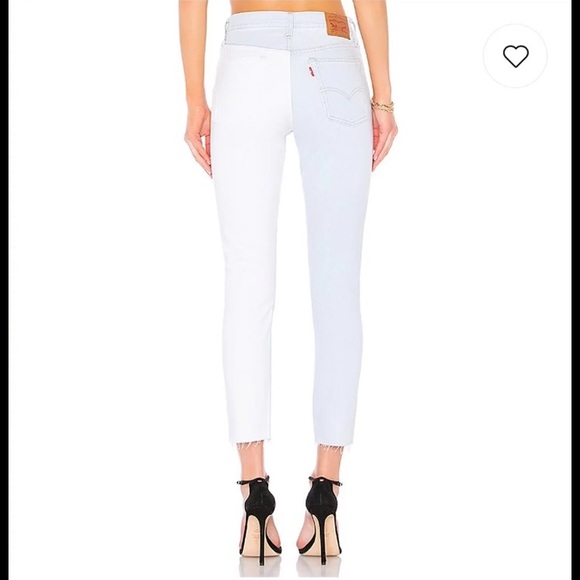 Levi 501 Skinny Two Faced White/blue Jeans 26 - Picture 4 of 4